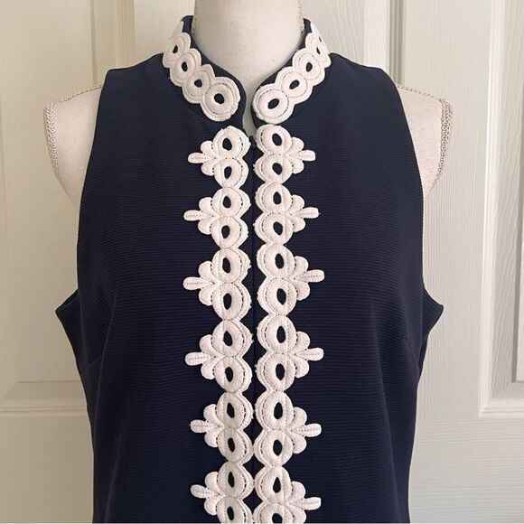 Lilly Pulitzer Callista Ottoman Sheath Dress in Navy Large NEW MSRP $168 - Picture 6 of 9